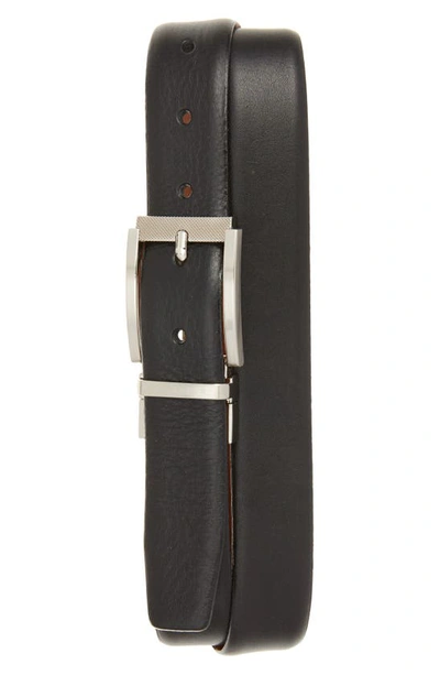Shop Ted Baker Reva Reversible Leather Belt In Black