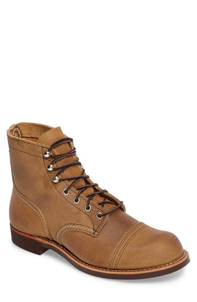 Shop Red Wing Iron Ranger Cap Toe Boot In Brown Leather