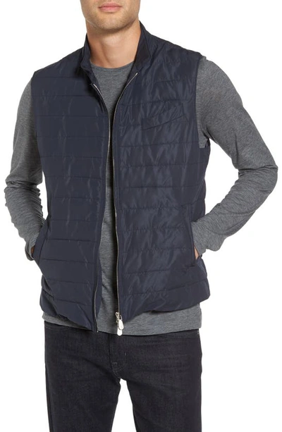 Shop Eleventy Slim Fit Full Zip Vest In Navy