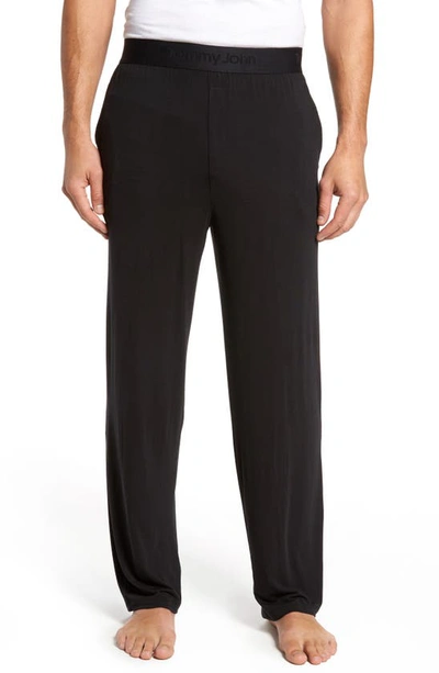 Shop Tommy John Second Skin Pajama Pants In Black