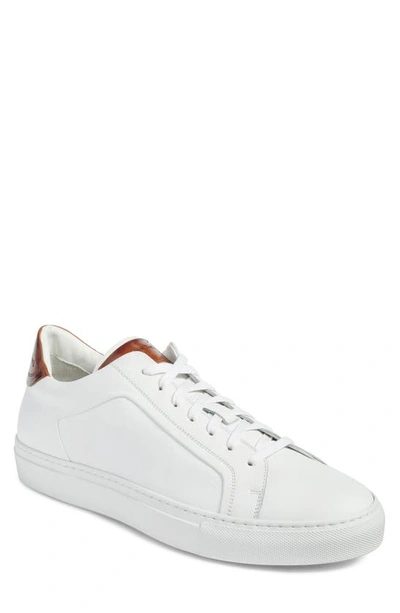 Shop To Boot New York Carlin Sneaker In White/ Tan Leather