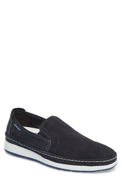 Shop Mephisto Hadrian Perforated Slip-on In Navy