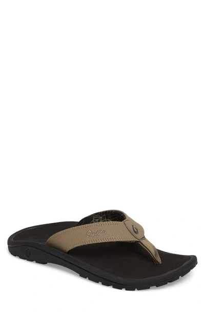 Shop Olukai 'ohana' Flip Flop In Clay/ Black