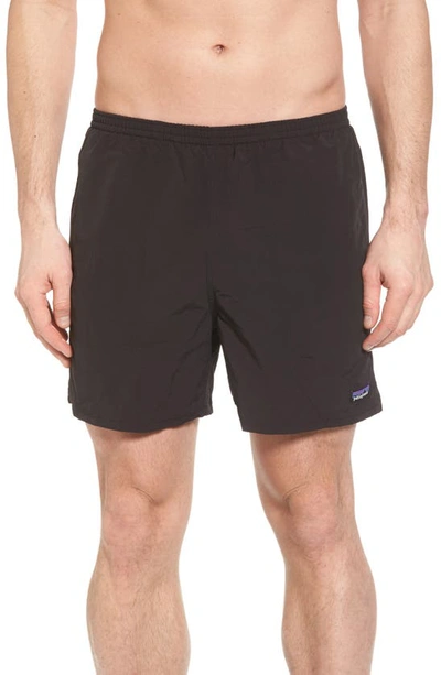 Shop Patagonia Baggies 5-inch Swim Trunks In Black