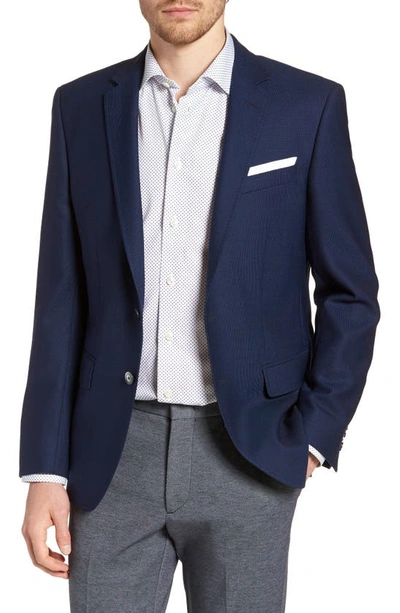 Shop Hugo Boss Hutson Slim Fit Wool Blazer In Blue