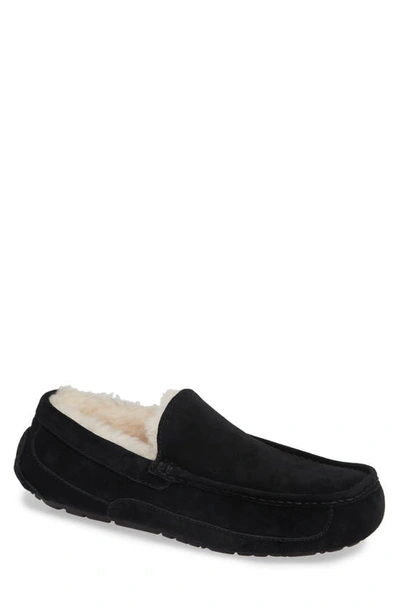 Shop Ugg (r) Ascot Slipper In Black Suede