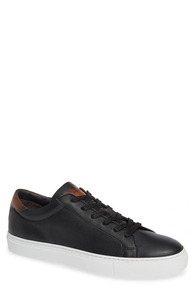 Shop To Boot New York Knox Low Top Sneaker In Black/ Tan Leather