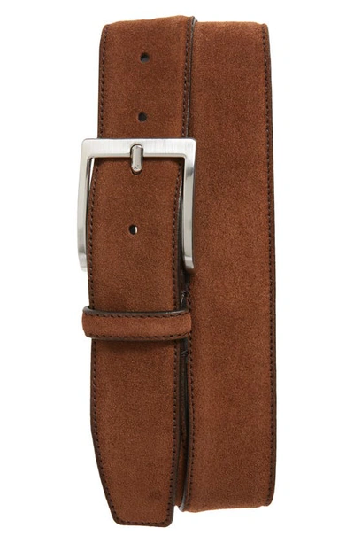 Shop To Boot New York Suede Belt In Suede Alaska Mid Brown