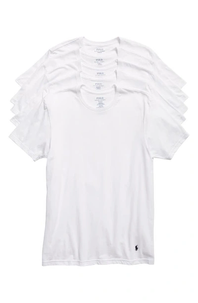 Shop Polo Ralph Lauren 5-pack Crewneck Undershirts In White