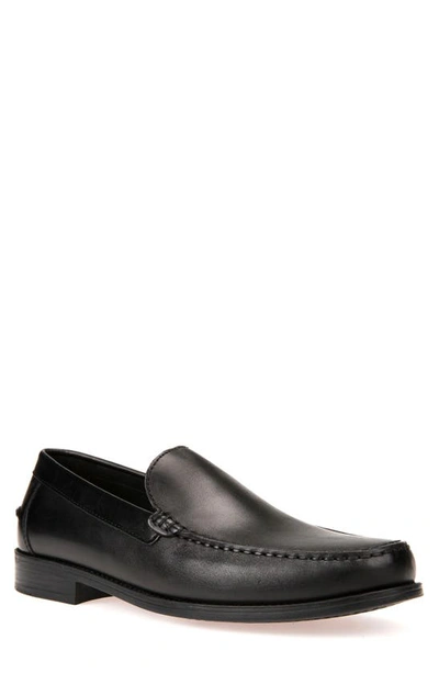 Shop Geox New Damon 2 Venetian Slip-on Shoe In Black Leather