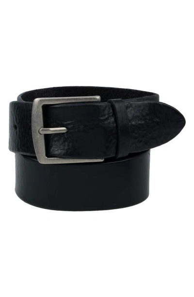 Shop Frye Pebbled Leather Belt In Black