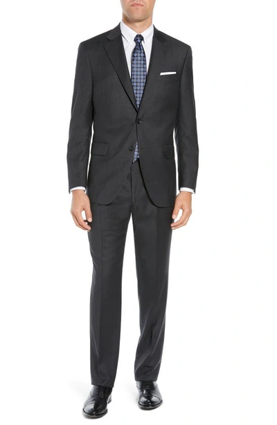 Shop Peter Millar Classic Fit Wool Suit In Charcoal