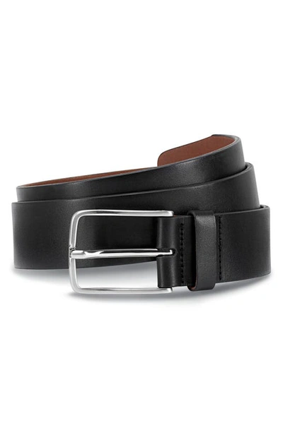 Shop Allen Edmonds Broadway Avenue Leather Belt In Black Calfskin