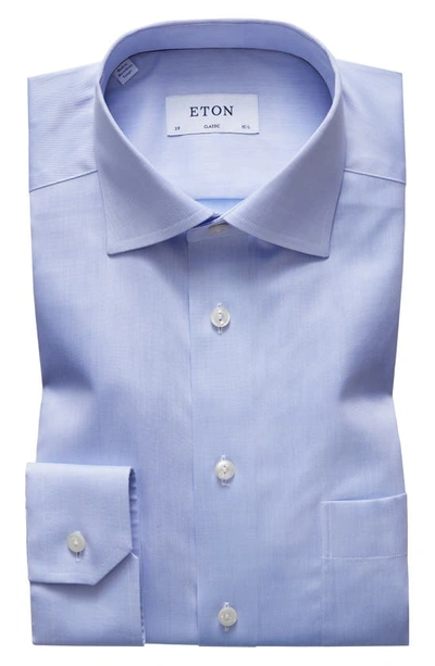 Shop Eton Classic Fit Solid Dress Shirt In Blue