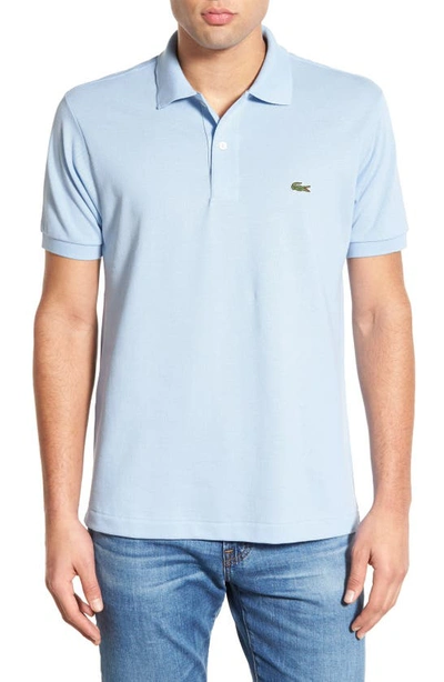 Shop Lacoste Regular Fit Piqué Polo In Light Blue