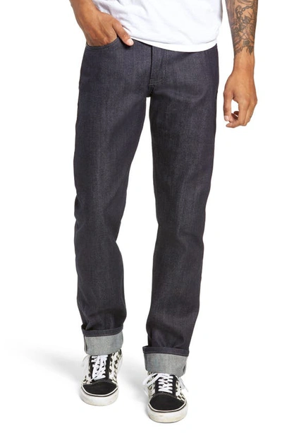 Shop Naked And Famous Weird Guy Slim Fit Selvedge Jeans In Indigo