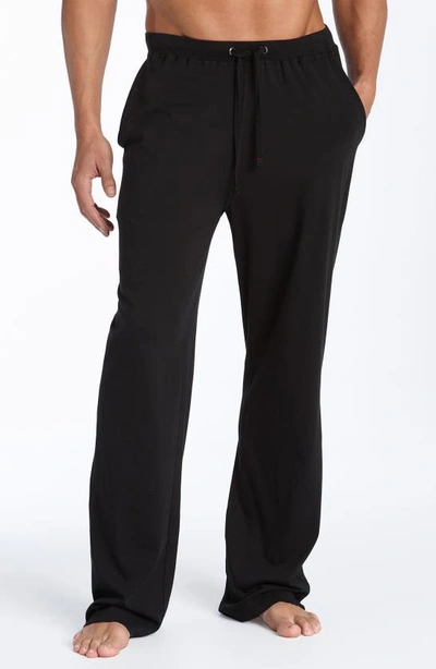 Shop Daniel Buchler Peruvian Pima Lightweight Cotton Lounge Pants In Black