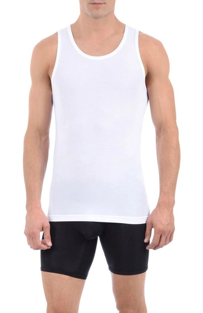 Shop Tommy John Second Skin Tank Undershirt In White