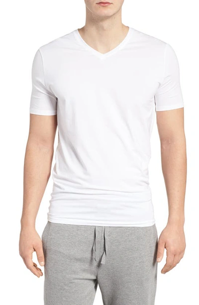 Shop Tommy John Cool Cotton High V-neck Undershirt In White