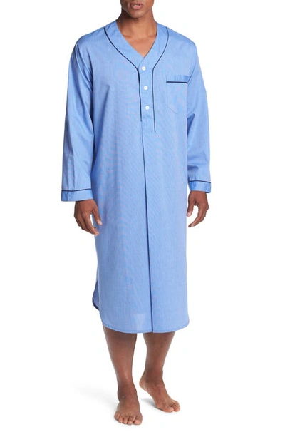 Shop Majestic Cotton Nightshirt In Blue