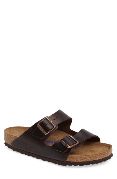 Shop Birkenstock Arizona Soft Slide Sandal In Brown