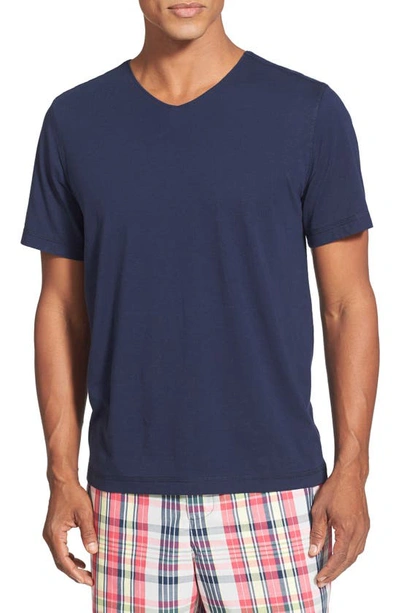 Shop Daniel Buchler V-neck Peruvian Pima Cotton T-shirt In Navy