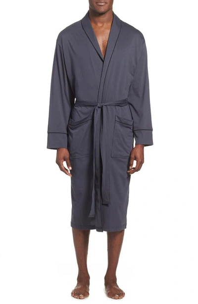 Shop Daniel Buchler Peruvian Pima Cotton Robe In Ink