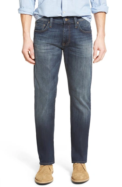 Shop Mavi Jeans Zach Straight Leg Jeans In Dark Brushed Williamsburg