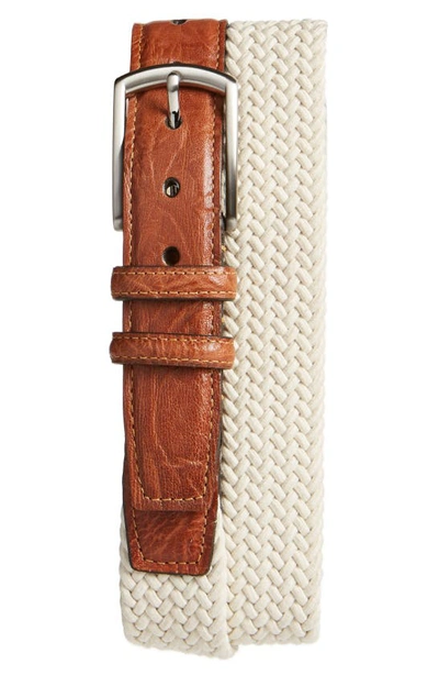 Shop Torino Woven Cotton Belt In Cream Beige