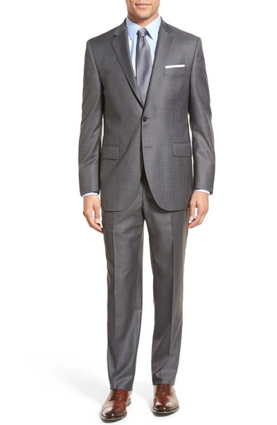 Shop Peter Millar Classic Fit Solid Wool Suit In Grey