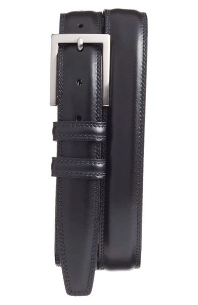 Shop Torino Aniline Leather Belt In Black