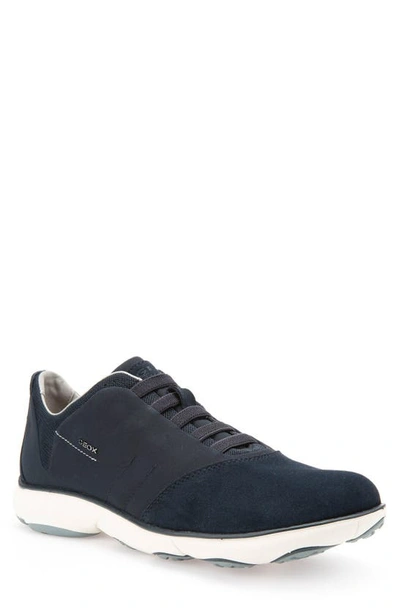 Shop Geox Nebula10 Slip-on Sneaker In Navy Suede