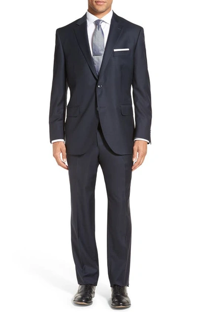 Shop Peter Millar Flynn Classic Fit Solid Wool Suit In Navy