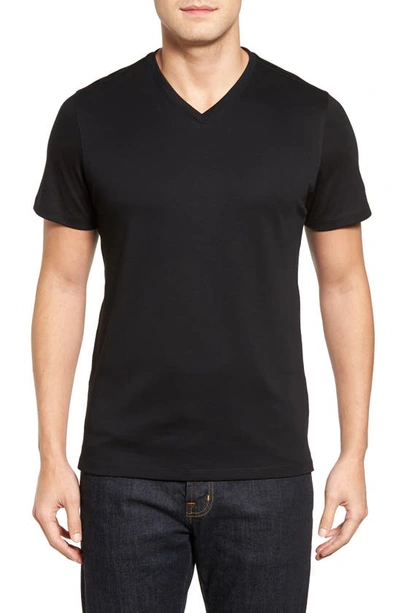 Shop Robert Barakett Georgia Regular Fit V-neck T-shirt In Black