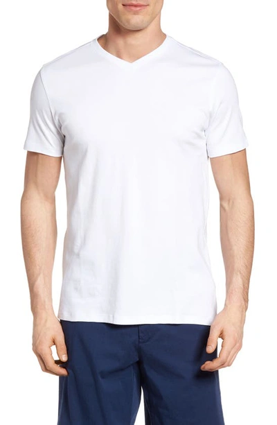 Shop Robert Barakett Georgia Regular Fit V-neck T-shirt In White