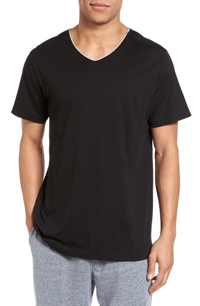 Shop Daniel Buchler Peruvian Pima Cotton V-neck T-shirt In Black