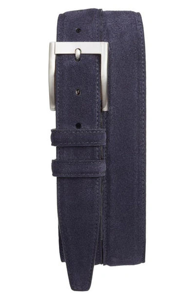 Shop Torino Suede Belt In Navy