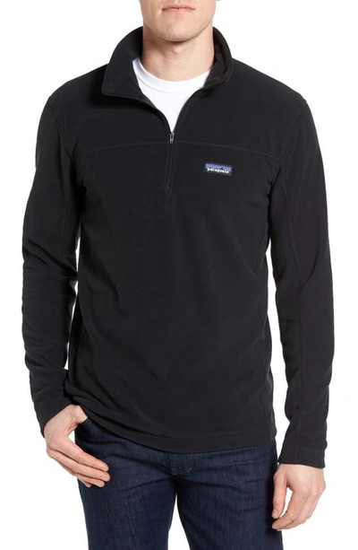 Shop Patagonia Micro D® Quarter-zip Fleece Pullover In Black