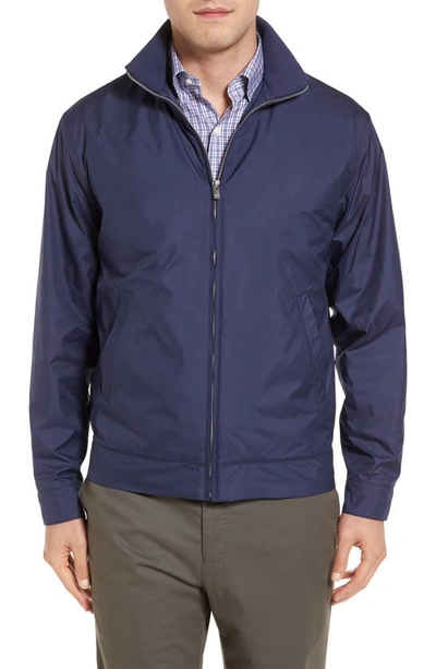 Shop Peter Millar Water Resistant Zip Jacket In Perfect Navy