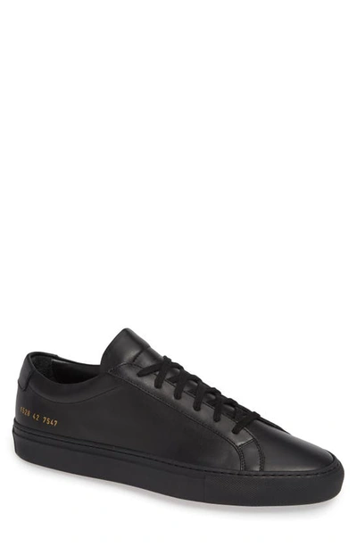 Common Projects 1528 Original Achilles Low Sneakers Shoes In Black Leather