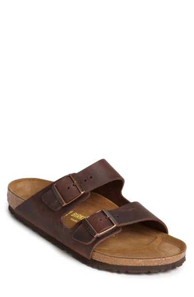 Shop Birkenstock Arizona Slide Sandal In Habana Oiled Brown