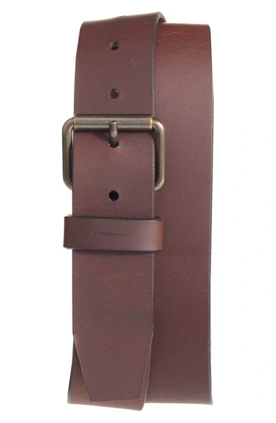 Shop Shinola Rambler Leather Belt In Dark Brown
