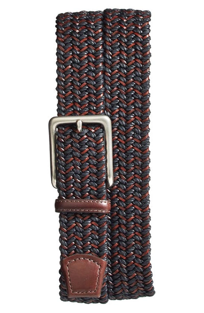 Shop Torino Woven & Leather Belt In Black/ Brown