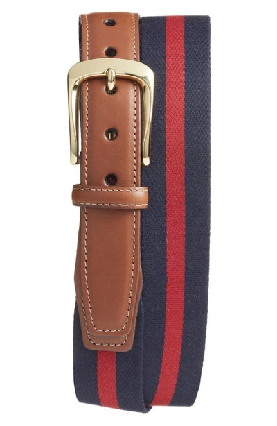 Shop Torino European Surcingle Belt In Navy/ Red