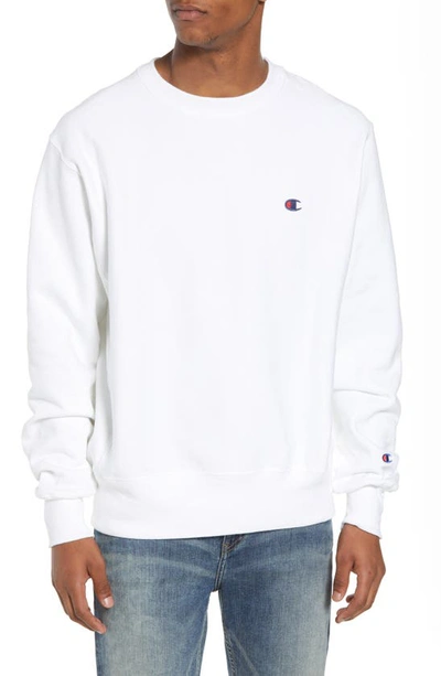 Shop Champion Reverse Weave® Crew Sweatshirt In White