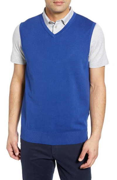 Shop Cutter & Buck Lakemont V-neck Sweater Vest In Tour Blue
