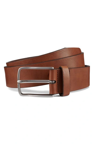 Shop Allen Edmonds Broadway Avenue Leather Belt In Walnut Calfskin