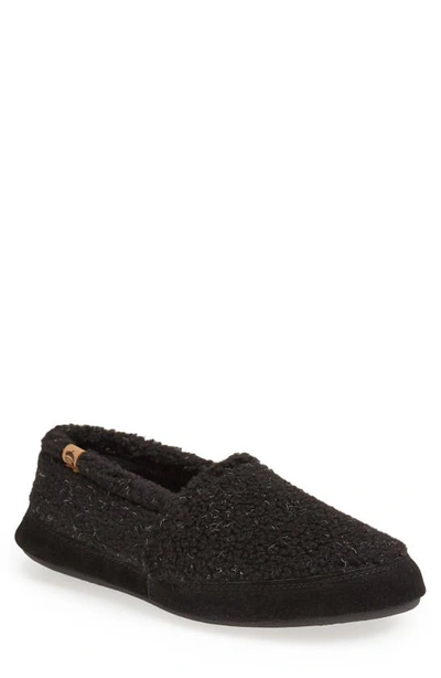 Shop Acorn Moc Slipper In Black Berber