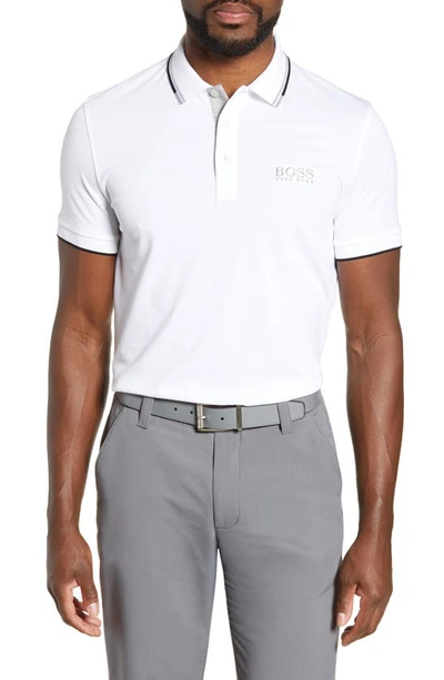 Hugo Boss Paddy Pro Regular Fit Polo Shirt In White | ModeSens