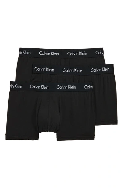 Shop Calvin Klein 3-pack Trunks In Black/ Black/ Black